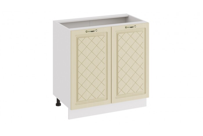 Кухонный гарнитур «Бьянка» длиной 200 см со шкафом НБ Белый, Дуб ваниль