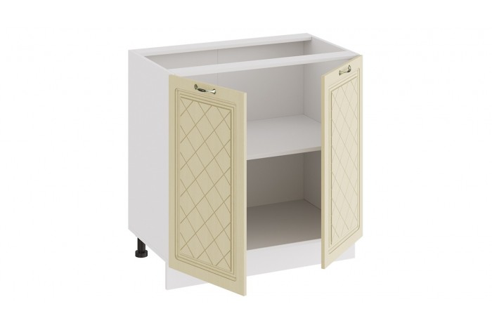 Кухонный гарнитур «Бьянка» длиной 200 см со шкафом НБ Белый, Дуб ваниль