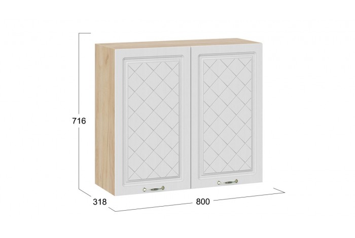 Кухонный гарнитур «Бьянка» длиной 180 см Дуб Крафт золотой, Дуб белый