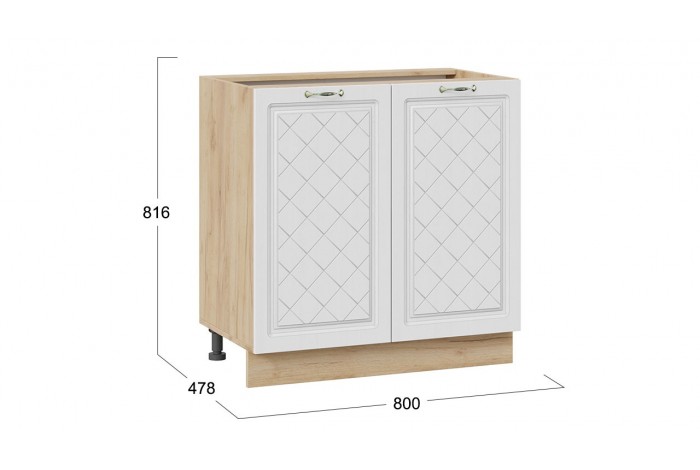 Кухонный гарнитур «Бьянка» длиной 180 см Дуб Крафт золотой, Дуб белый