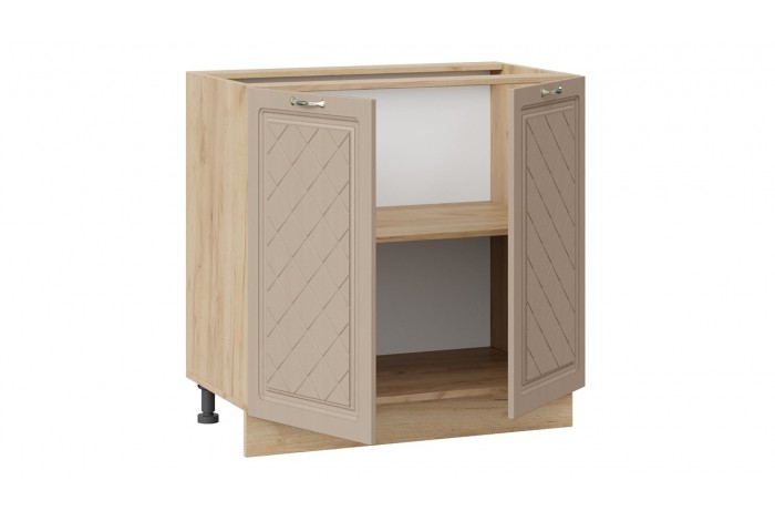 Кухонный гарнитур «Бьянка» длиной 200 см со шкафом НБ Дуб Крафт золотой, Дуб ваниль, Дуб кофе