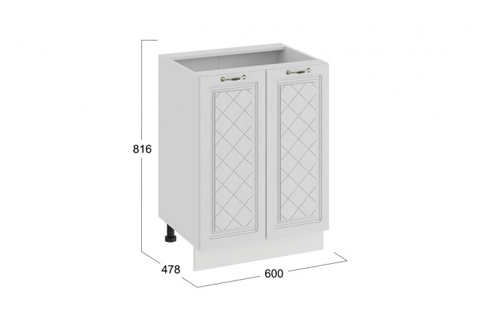 Кухонный гарнитур «Бьянка» длиной 240 (180) см Белый, Дуб белый