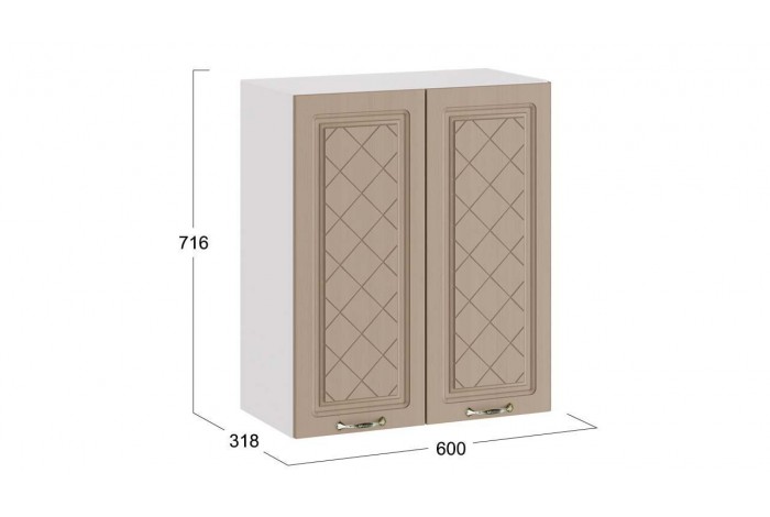 Кухонный гарнитур «Бьянка» длиной 180 см со шкафом НБ Белый, Дуб кофе