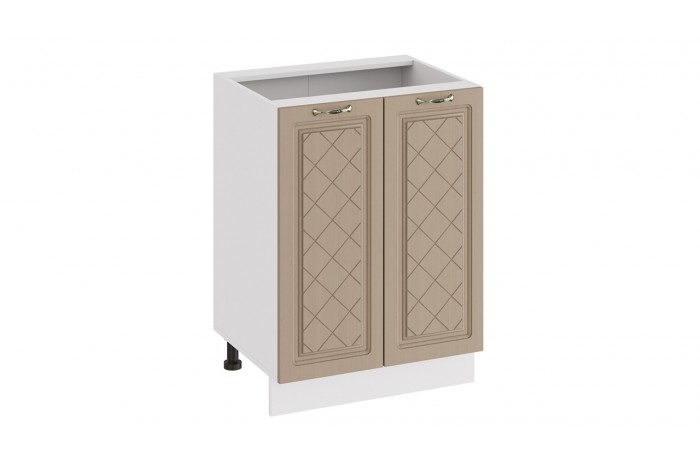 Кухонный гарнитур «Бьянка» длиной 180 см со шкафом НБ Белый, Дуб ваниль, Дуб кофе