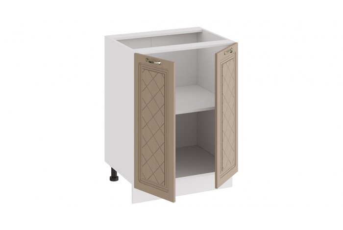 Кухонный гарнитур «Бьянка» длиной 180 см со шкафом НБ Белый, Дуб ваниль, Дуб кофе