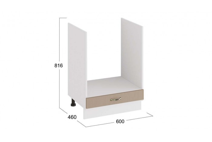 Кухонный гарнитур «Бьянка» длиной 180 см со шкафом НБ Белый, Дуб ваниль, Дуб кофе