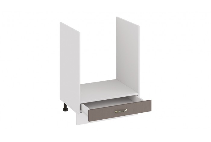 Кухонный гарнитур «Бьянка» длиной 180 см со шкафом НБ Белый, Дуб белый, Дуб серый