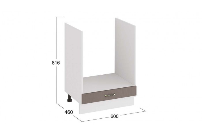 Кухонный гарнитур «Бьянка» длиной 180 см со шкафом НБ Белый, Дуб белый, Дуб серый