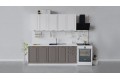 Кухонный гарнитур «Бьянка» длиной 200 см Белый, Дуб белый, Дуб серый