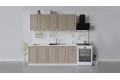 Кухонный гарнитур «Бьянка» длиной 200 см Белый, Дуб кофе