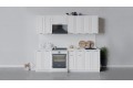 Кухонный гарнитур «Бьянка» длиной 240 (180) см Белый, Дуб белый