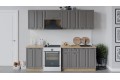 Кухонный гарнитур «Бьянка» длиной 240 (180) см Дуб Крафт золотой, Дуб серый