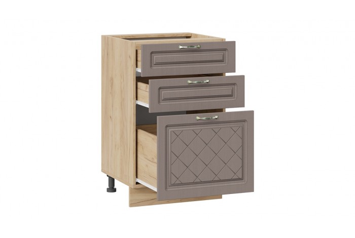 Кухонный гарнитур «Бьянка» №1 310 см Дуб Крафт золотой, Дуб белый, Дуб серый