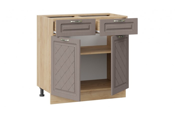 Кухонный гарнитур «Бьянка» №1 310 см Дуб Крафт золотой, Дуб белый, Дуб серый