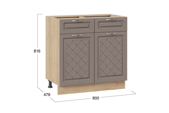 Кухонный гарнитур «Бьянка» №1 310 см Дуб Крафт золотой, Дуб белый, Дуб серый