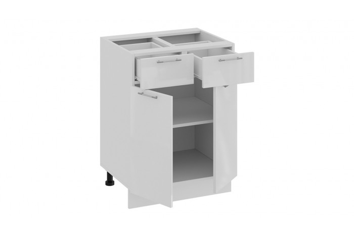 Кухонный гарнитур «Весна» длиной 220 (160) см Белый, Белый  глянец