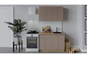 Кухонный гарнитур Весна длиной 120 см Дуб Крафт золотой, Кофе с молоком