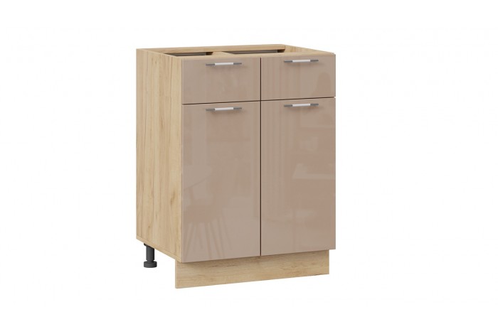 Кухонный гарнитур «Весна» длиной 220 (160) см Дуб Крафт золотой, Кофе с молоком