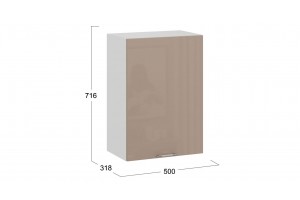 Кухонный гарнитур Весна длиной 150 см Белый, Кофе с молоком