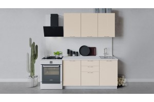 Кухонный гарнитур Весна длиной 150 см Белый, Ваниль глянец