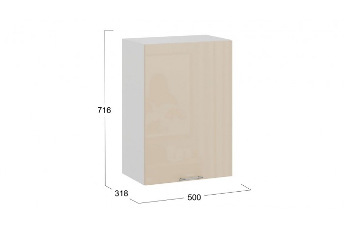 Кухонный гарнитур «Весна» длиной 150 см Белый, Ваниль  глянец, Кофе с молоком