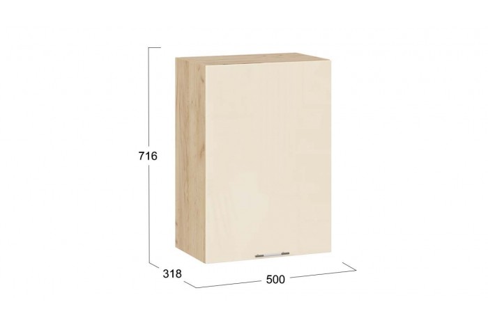 Кухонный гарнитур «Весна» длиной 150 см Дуб Крафт золотой, Ваниль глянец, Кофе с молоком