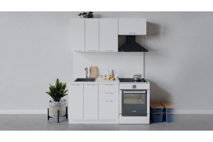 Кухонный гарнитур Весна длиной 160 (100) см Белый, Белый глянец