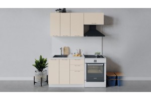 Кухонный гарнитур Весна длиной 160 (100) см Белый, Ваниль глянец