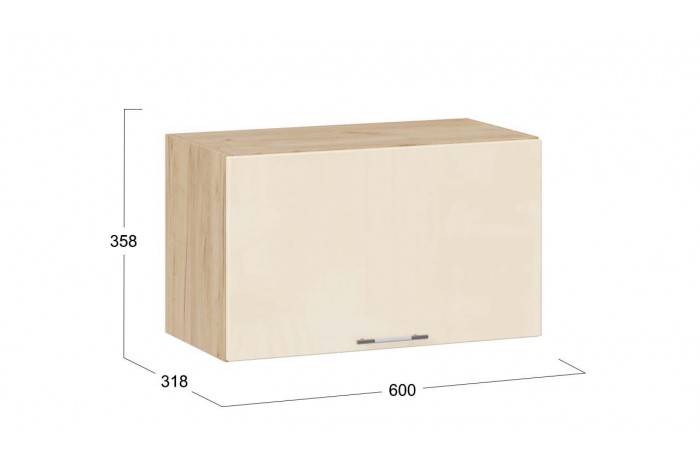 Кухонный гарнитур «Весна» длиной 220 (160) см Дуб Крафт золотой, Ваниль глянец