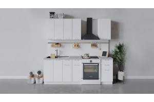 Кухонный гарнитур Весна длиной 160 см Белый, Белый глянец