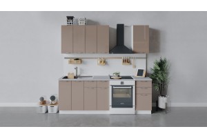 Кухонный гарнитур Весна длиной 160 см Белый, Кофе с молоком