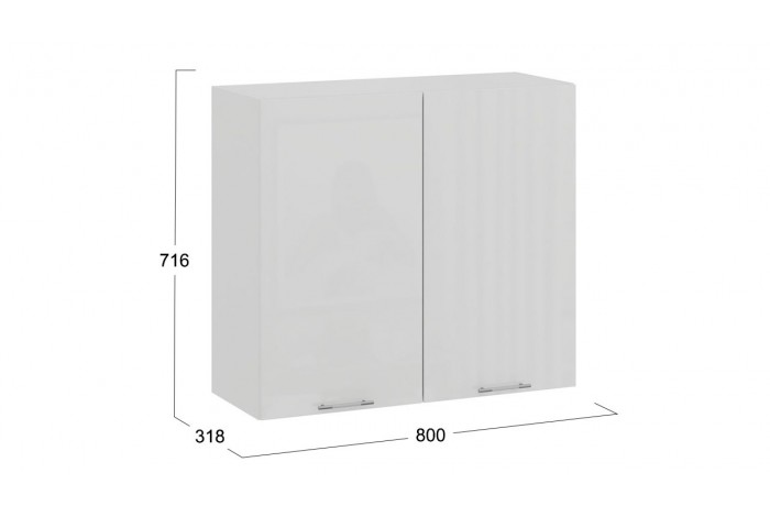 Кухонный гарнитур «Весна» длиной 200 см Белый, Белый глянец