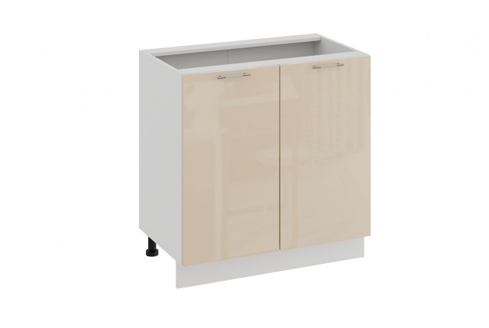 Кухонный гарнитур «Весна» длиной 200 см со шкафом НБ Белый, Ваниль глянец