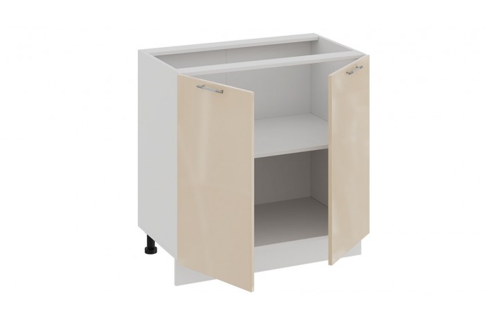 Кухонный гарнитур «Весна» длиной 200 см со шкафом НБ Белый, Ваниль глянец