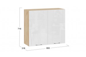 Кухонный гарнитур Весна длиной 180 см Дуб Крафт золотой, Белый глянец, Кофе с молоком