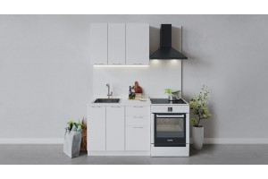 Кухонный гарнитур Весна длиной 100 см Белый, Белый глянец