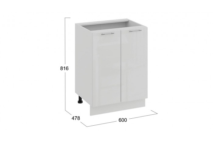 Кухонный гарнитур «Весна» длиной 220 (160) см Белый, Белый  глянец