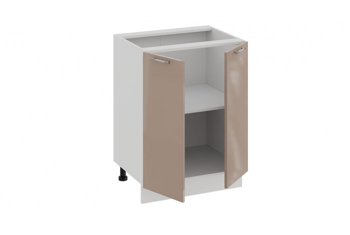 Кухонный гарнитур «Весна» длиной 220 (160) см Белый, Белый глянец, Кофе с молоком