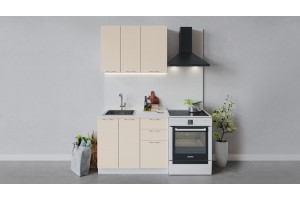 Кухонный гарнитур Весна длиной 100 см Белый, Ваниль глянец