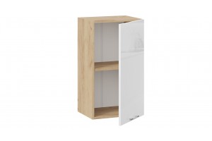 Кухонный гарнитур Весна длиной 220 (160) см Дуб Крафт золотой, Белый глянец