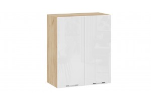 Кухонный гарнитур Весна №6 300 см Дуб Крафт золотой, Белый глянец, Кофе с молоком