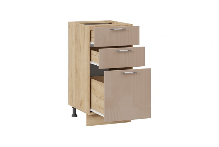 Кухонный гарнитур «Весна» длиной 220 (160) см Дуб Крафт золотой, Кофе с молоком