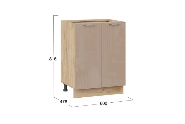 Кухонный гарнитур «Весна» длиной 220 (160) см Дуб Крафт золотой, Кофе с молоком