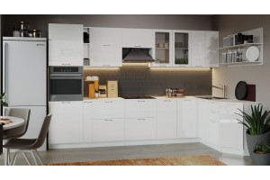 Кухонный гарнитур Весна №2 Белый, Белый глянец