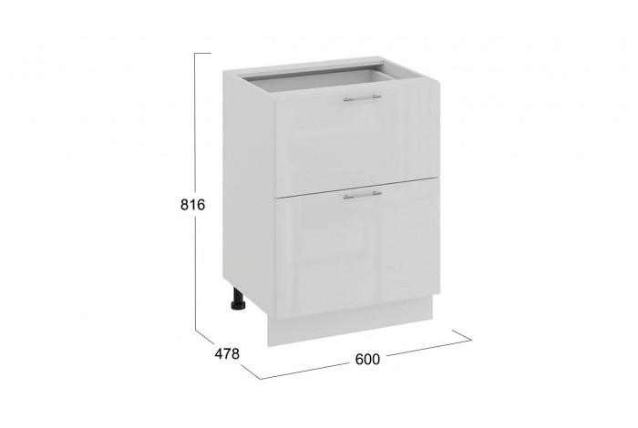 Кухонный гарнитур «Весна» №2 Белый, Белый глянец