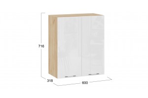 Кухонный гарнитур Весна №2 Дуб Крафт золотой, Белый глянец