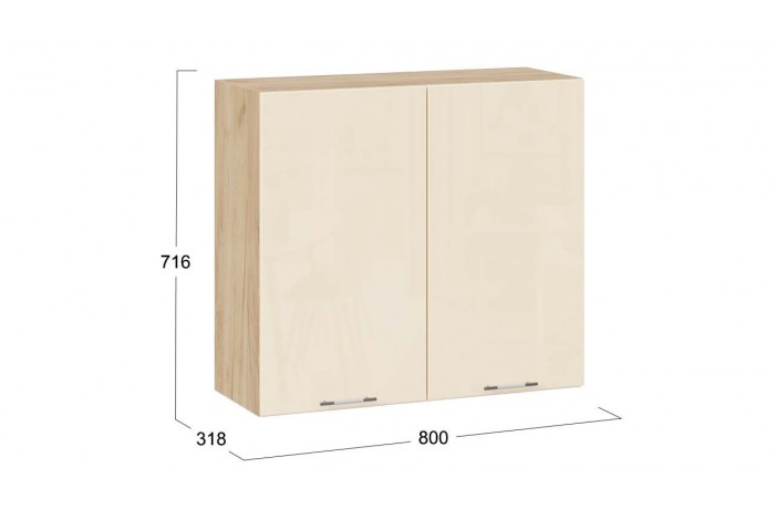 Кухонный гарнитур «Весна» №3 Дуб Крафт золотой, Ваниль глянец, Кофе с молоком