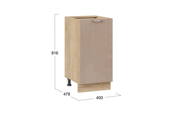 Кухонный гарнитур «Весна» №3 Дуб Крафт золотой, Ваниль глянец, Кофе с молоком