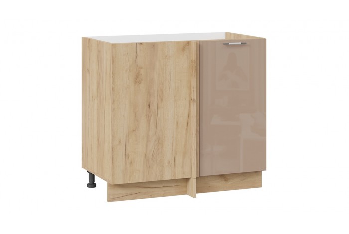 Кухонный гарнитур «Весна» №3 Дуб Крафт золотой, Ваниль глянец, Кофе с молоком