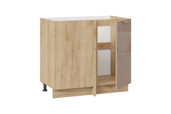 Кухонный гарнитур «Весна» №3 Дуб Крафт золотой, Ваниль глянец, Кофе с молоком